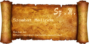 Szombat Melinda névjegykártya